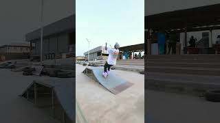 Guy Performs Flips Over Ramp While Wearing Roller Blades  1386182 [upl. by Alleul]