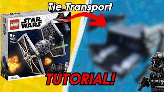 Lego Tie Transport Tutorial  Alternate Build from 75300 Imperial Tie Fighter [upl. by Eussoj]