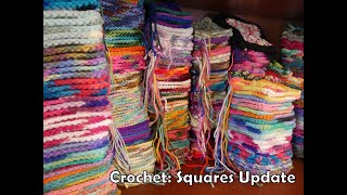 Crochet Making Squares Update [upl. by Shiff405]