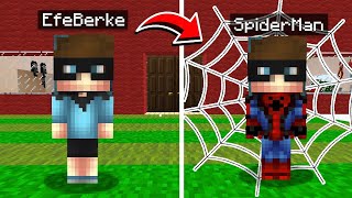 EFE SPİDERMAN E DÖNÜŞTÜ  🕷️ Minecraft [upl. by Bihas]