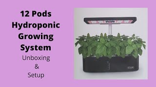 iDoo 12 pods Hydroponic Growing System unboxing and quick setup [upl. by Aholla]