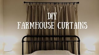 DIY Farmhouse Curtains aka No Sew Drop Cloth Curtains [upl. by Reeher238]