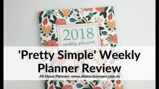 Pretty Simple Planners  Horizontal Weekly Planner Review [upl. by Oelc]