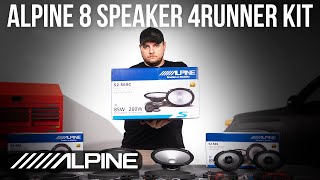 Alpine 8 Speaker Plug amp Play Kit Install  2010  2024 Toyota 4Runner [upl. by Ribak]