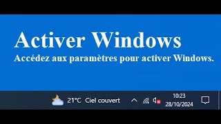 Supprimer le Message Activer Windows sur le Bureau [upl. by Christie475]