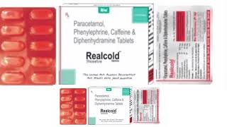 Realcold Tablets Paracetamol Phenylephrine Caffeine amp Diphenhydramine Tablets [upl. by Godbeare]