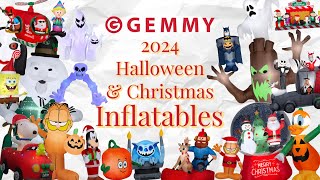 Giant List of Gemmy 2024 Halloween amp Christmas Inflatables 120 Designs [upl. by Anoiek]