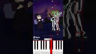 Beetlejuice Halloween Gender Swap Animation SkinnyPale  Octave Piano Tutorial [upl. by Agemo158]