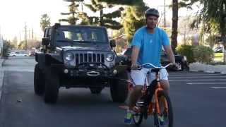 Electric Bike tows 5000 lb Jeep [upl. by Cresida609]