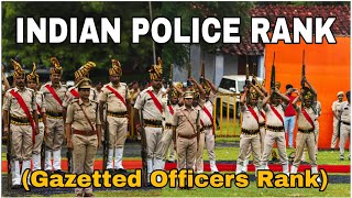 Indian Police ServiceGazetted Officers Rank InsigniaRanks of law Enforcement in India [upl. by Tann]