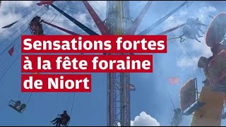 VIDÉO À Niort la fête foraine fait le bonheur des amateurs de sensations fortes [upl. by Aneeras]