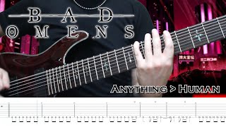 Bad Omens x Erra  Anything ＞ Human Guitar Cover  TABS [upl. by Donaldson]