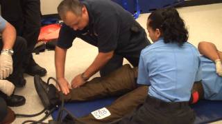 HCC EMS Students Learn How to Use AntiShock Garment [upl. by Fennie669]