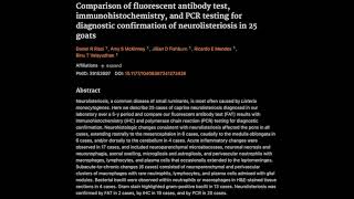 43 Comparison of fluorescent antibody test immunohistochemistry and PCR for neurolisteriosis [upl. by Jazmin]