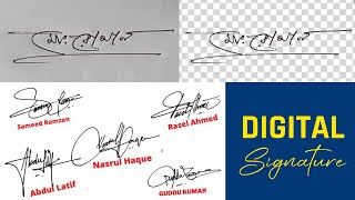 How to Create Digital Signature in Photoshop  Digital Signature  Photoshop tutorial [upl. by Ahsiuqram190]