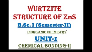 Wurtzite structure of ZnS [upl. by Friedland831]