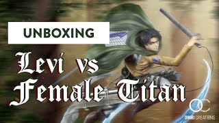 UNBOXING Levi VS Female Titan  Diorama Statue  Oniri Creations [upl. by Hacker570]