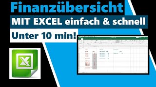 Finanzübersicht erstellen Excel [upl. by Abekam]