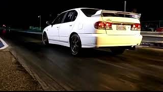 Nissan Primera p11 Sr20det 8 psi turbo 14 mile Time in the description [upl. by Clemen]