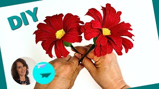 Como Fazer Flor de Papel Crepom Passo a Passo  Margaridas  DIY [upl. by Crosley]