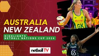 Netball Nations Cup 2024  Game 1 Australia Diamonds VS New Zealand Silver Ferns  Highlights 🇦🇺🇳🇿 [upl. by Batory628]