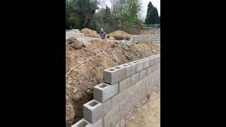 Terraced garden with retaining walls starting to take shape [upl. by Janaye]