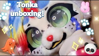 TONKA UNBOXING VIDEO Kemono Fursuit [upl. by Anivas]