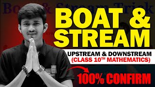 Boat and Stream  Upstream and Downstream  Class 10 [upl. by Sualk]