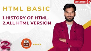 Lesson2  History of HTML  HTML1 HTML2 HTML32 HTML4 HTML5  html codewithsirohiya [upl. by Llerrehc]