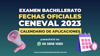 FECHAS OFICIALES EXÁMENES ACREDITABACH 2023  BACHILLERATO CENEVAL 2023 📝 [upl. by Anitneuq]