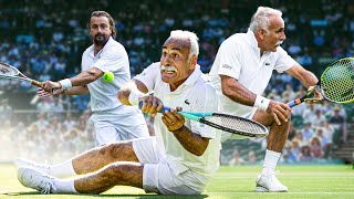 The Least Serious Tennis Match at Wimbledon 🤣 Invitation Doubles feat Mansour Bahrami [upl. by Norod397]