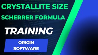 How to Find Crystallite Size  Scherrer Formula  XRD Analysis  Origin Software [upl. by Idolla]