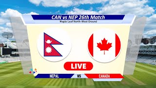 🔴Nep vs Can Live Odi  CWC LeagueII  Nepal vs Canada Live Cricket Match Today Score amp Commentary [upl. by Uzzia640]