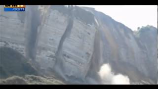 Cliff Collapse Caught on Video [upl. by Nimar195]