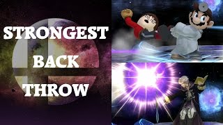 Super Smash Bros 4  Who has the strongest Back Throw Damage [upl. by Bourne]