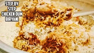 real hyderabadi chicken dum biryanihow to make hyderabadi chicken biryani [upl. by Furnary]