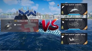 Oerlikon GDF4 Cannon VS Aircraft  Modern warships modernwarships gaming [upl. by Tobias697]