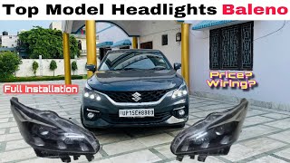 Baleno 2024 Top Model Headlights Installed in Base model  DRL amp Coupler Fitting  Alpha lights [upl. by Sapienza795]