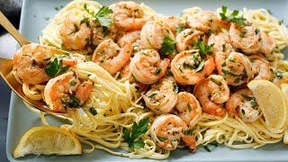 BEST Shrimp Scampi Recipe LIVE 20 minutes from Start to Finish [upl. by Ashwin]