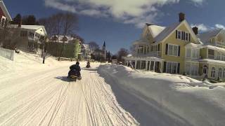 Snowmobiling Indian River and Mackinac Island [upl. by Irneh204]