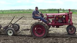 1938 Farmall F20 and 1959 Case 500B Plowing [upl. by Joane166]