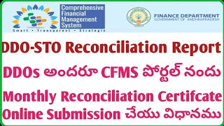 How to submit Monthly Reconciliation Certificate Online in CFMS Portal [upl. by Radmen782]