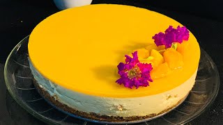 No Bake Mango Cheesecake Recipe By Twins Ktchen BY AF [upl. by Grearson]