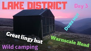 Lake district Winter Great lingy hut Dubs Hut bothy wild camp [upl. by Adamson]