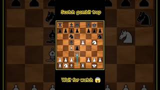 Scotch gambit Trap 🤯Chess shorts trendingshorts trap chess learnchesstrapin30seconds views [upl. by Carlick]