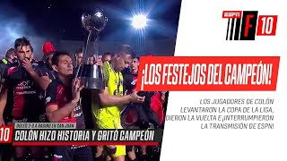 ¡LOS FESTEJOS DEL CAMPEÓN Los jugadores de Colón levantaron la CopaDeLaLiga Y DIERON LA VUELTA [upl. by Blanchette825]