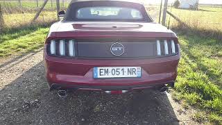 Mustang GT 2017 Convertible avec Corsa Sport AB  H Pipe Steeda inox  Vibrant resonators [upl. by Alocin]