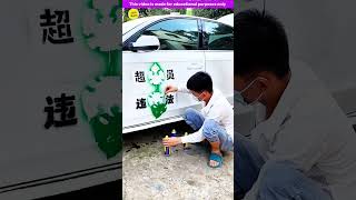 A Boy paint art on his boss car 🤩 Gadgets Smart Appliances Kitchen Utensils Home Inventions [upl. by Acquah470]