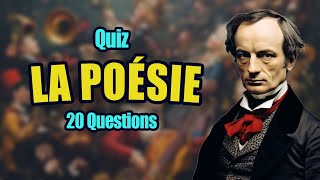 QUIZ sur la POESIE  20 Questions pour les plus cultivés [upl. by Adnertal]