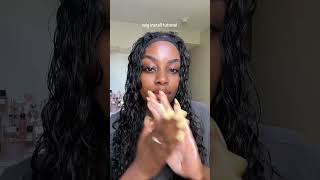 Wig reinstall tutorial🤎🤎Whats better than getting a fluffy curly hair💁‍♀️ [upl. by Gautious926]